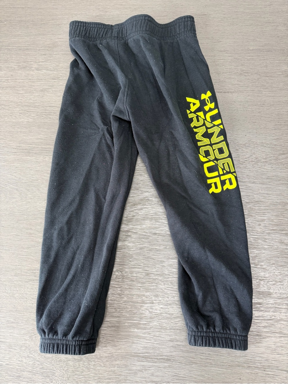 Under Armour Black Sweatpants with Yellow Logo Side Print